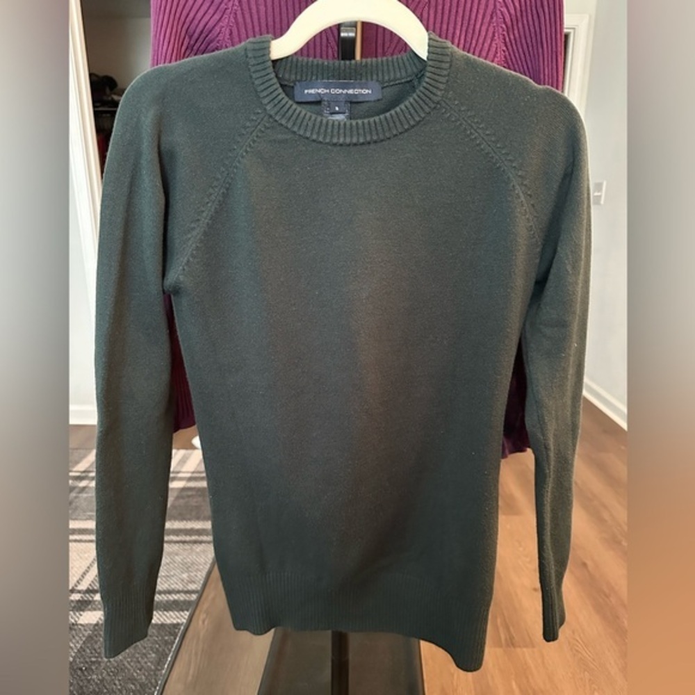 French Connection Dark Green Crewneck Sweater